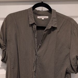 XiRENA Women's Casual Button Down Shirt - Green